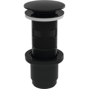 Bonde Digiclic universelle noire - VALENTIN - Pour lavabo ou vasque - Recoupable - H. 100 mm - Valentin