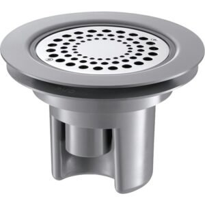 Siphon de sol - DELABIE - Pour sol souple ou vinyle - Sortie Ø40 mm - Grille inox Ø114 mm - Delabie