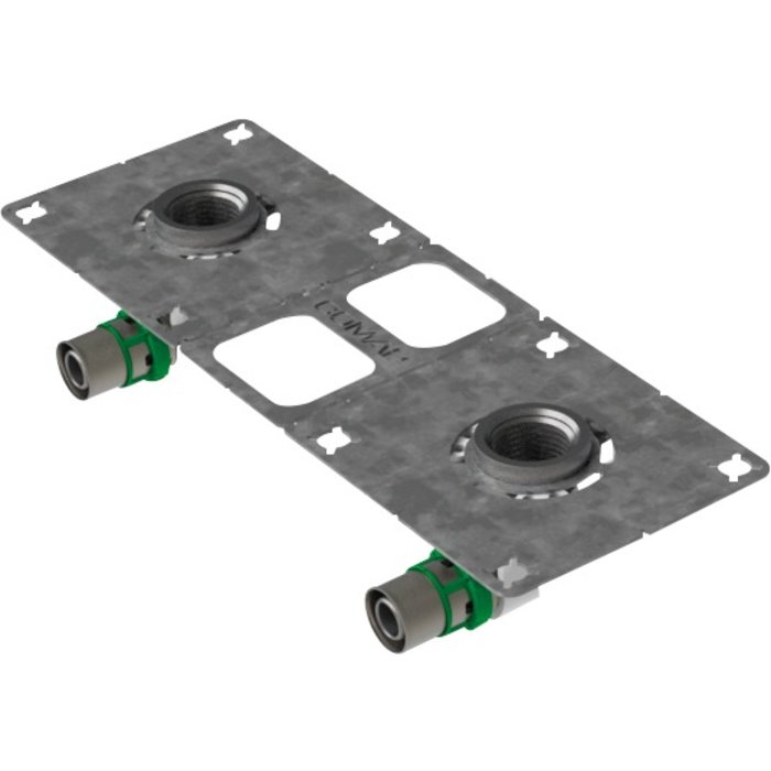 Kit de fixation pour robinetterie sanitaire sur plaque de plâtre à sertir Comap - Femelle 1/2" - Diamètre 20 mm - Comap