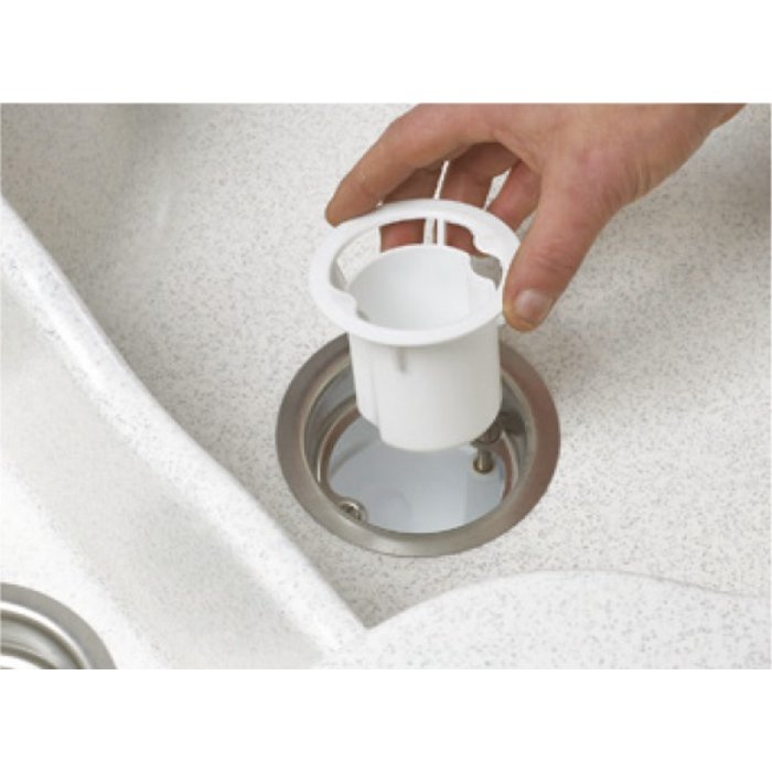Vidage évier Ø90 mm – VALENTIN – Siphonette Space Fit – Panier inox Ø83 – Siphon intégré – Sortie Ø40 mm - Valentin – Image 2