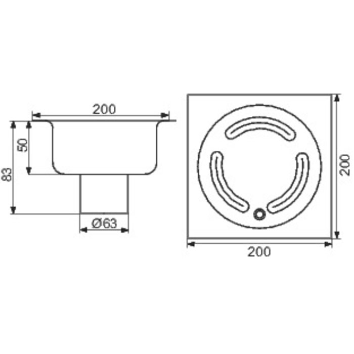 Siphon de sol PMR - ACO - Netdrain Standard - Sortie verticale Ø63 - 1 L/s - ACO – Image 2