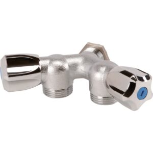 Robinet double sortie - SFERACO - Equerre Y - 3/4" - 1/2" - Sferaco