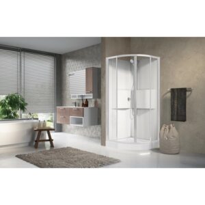 Cabine de douche - NOVELLINI - Média 2.0 - Quart de rond - Portes coulissantes - Novellini