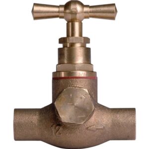 Robinet d'arrêt tête à potence avec purge - Watts industries - Ø 22 mm - À souder - Watts