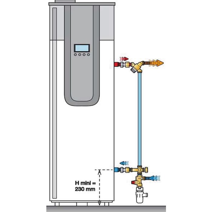 Kit de sécurité chauffe-eau thermodynamique - Siège laiton - KMIXH - Thermador – Image 2