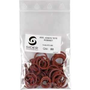 Assortiment de joints fibres pour têtes - Sachet de 80 pièces - SIDER