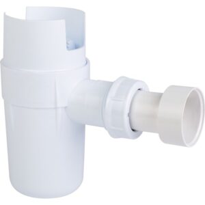 Siphon groupe de sécurité - NICOLL - Plastique blanc - Pose facile - Nicoll