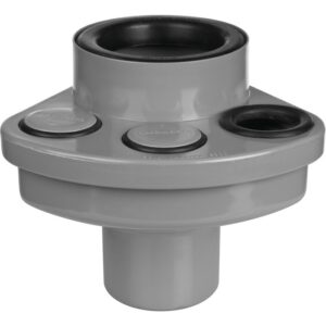 Multi-connecteur PVC gris - Ø 100 mm - 3 branchements Ø 32 / 40 mm - Wavin