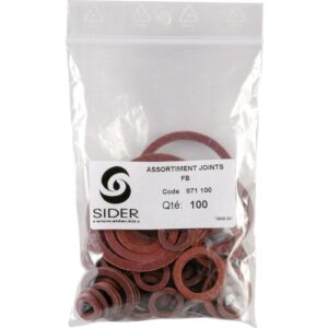 Assortiment de joints fibres - Sachet de 100 pièces - SIDER