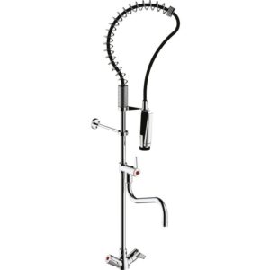 Colonne mélangeur monotrou - Presto Chef - PRESTO - Avec douchette et bec de remplissage - Débit 26 l/min - Presto