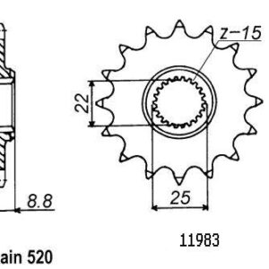 Pignon Ktm - Tous Modèles 2t 1984-2004 - 520 - 13 Dents - Similaire JTF1901