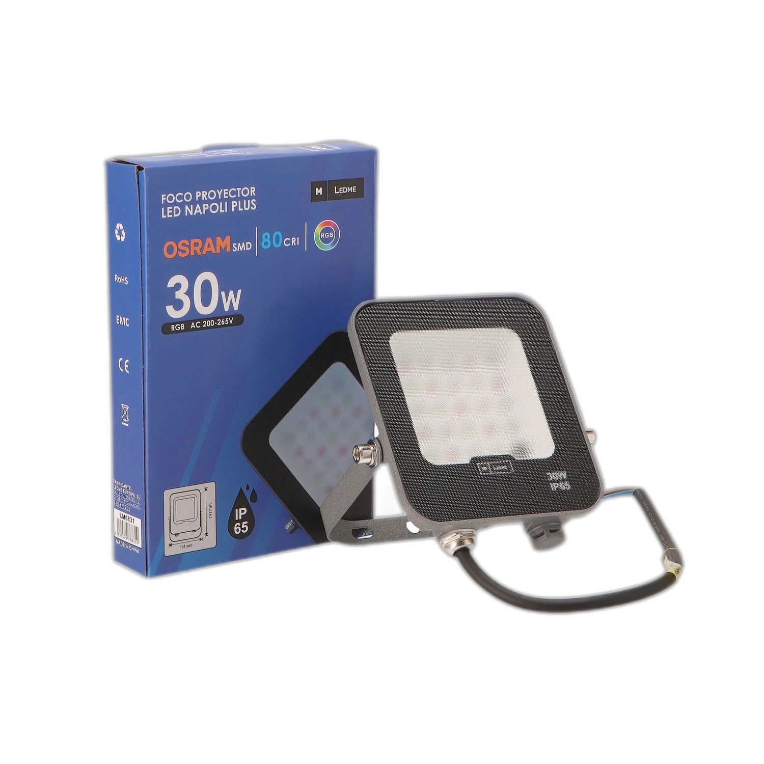Projecteur LED RVB Napoli Plus 30 W - Ledme - LM6831 – Image 2