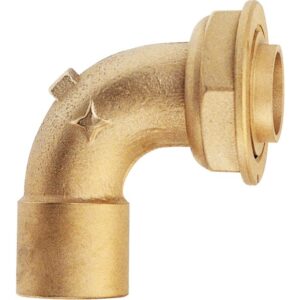 Raccord coudé sans patte de fixation - Spécial gaz naturel - À braser sur cuivre - Chuchu Decayeux