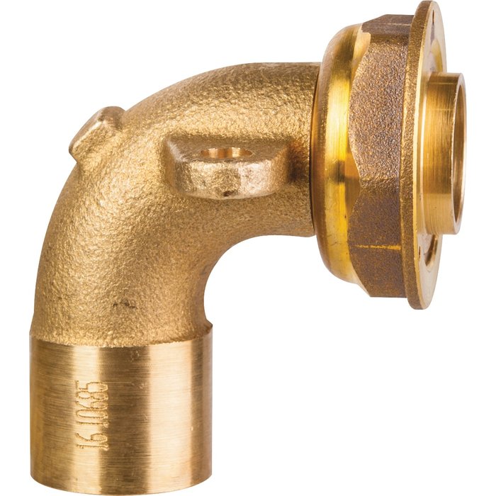 Raccord coudé avec patte de fixation - Spécial gaz naturel - À braser sur cuivre - Chuchu Decayeux – Image 2