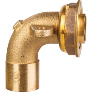 Raccord coudé avec patte de fixation - Spécial gaz naturel - À braser sur cuivre - Chuchu Decayeux