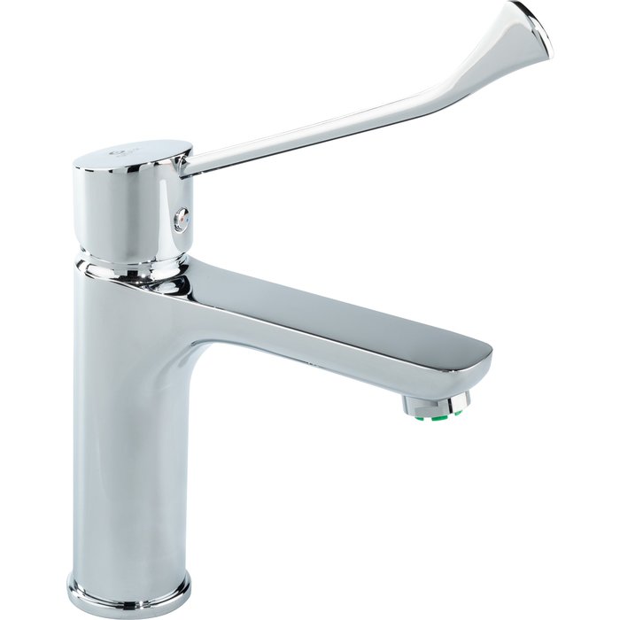 Mitigeur lavabo - SIDER - Serenity - Manette PMR coudée - 5,5l/min - Vidage Clic-clac - SIDER