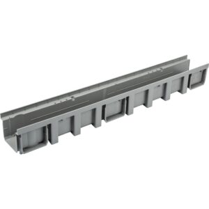 Caniveau haut - NICOLL - Connecto – Largeur 130 mm ext. – Gris clair - Nicoll