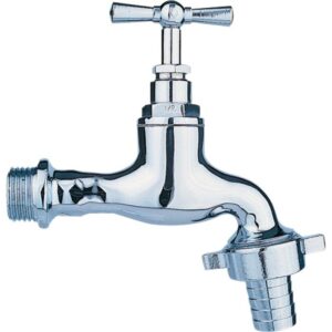 Robinet à tête potence - Watts industries - M 1/2" - M 3/4" - Laiton chromé - Watts