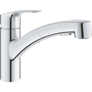 Mitigeur évier à douchette - GROHE - Eurosmart - Monotrou sur plage - Débit 9 l/min - Grohe