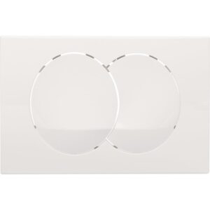 Plaque de commande - GEBERIT - Delta zero - Double touche - Blanc - Geberit