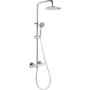 Colonne de douche thermostatique - SIDER - Ibaya - Chromée - Hauteur réglable - SIDER