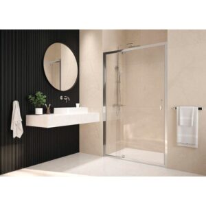 Paroi de douche - LEDA - Vista - Axe excentré - Partie fixe en ligne - 120cm - Leda