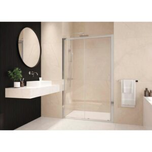 Porte de douche coulissante - LEDA - Vista - 2 vantaux - Accès de face - 120cm - Leda