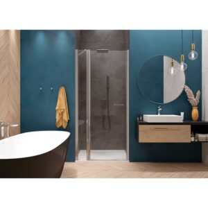 Porte pivotante - Arty - LEDA - Avec partie fixe ligne - H.200 cm - l.117-121,5 cm - Leda