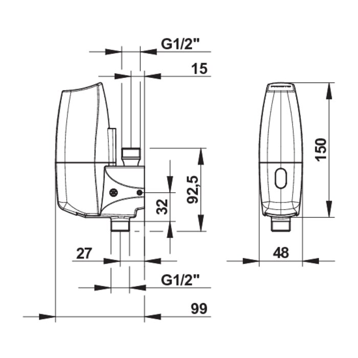 Robinet pour urinoir - PRESTO - Sensao 8400 N - Electronique - Presto – Image 2