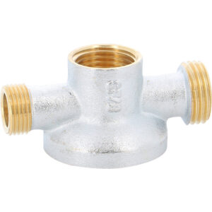 Applique murale double - SFERACO - M1/2'' - F1/2'' - M3/4" - Laiton chromé - Sferaco