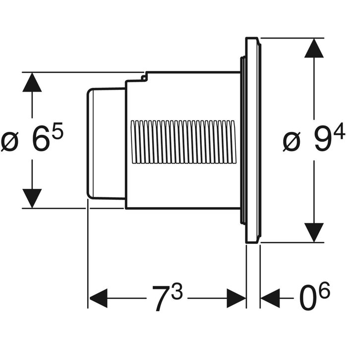 Commande déporté pneumatique - GEBERIT - Rinçage double touche - Poussoir à encastrer - Geberit – Image 3