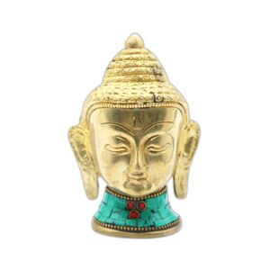 Figure de Bouddha en Laiton - Tête SM - 5 cm- Vendu par 1