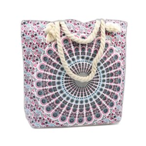 Sac Mandela avec poignée en corde - Bleu électrique- Vendu par 1