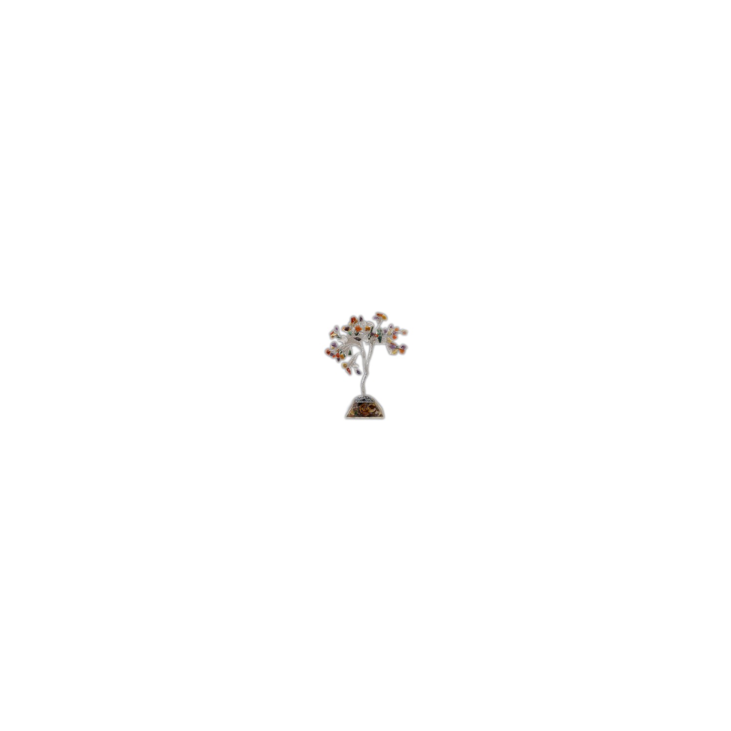 Arbre à pierres précieuses avec base en organite. 80 pierres. multicolore- Vendu par 1 – Image 2