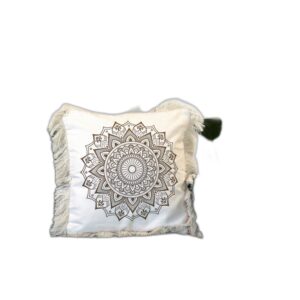 Coussin Mandala Traditionnel - 45x45cm - noir- Vendu par 1