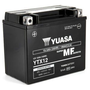 Batterie YUASA YTX12 SLA AGM - Sans Entretien - Prête à l'emploi.