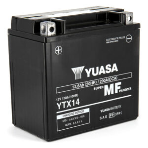 Batterie YUASA YTX14 SLA AGM - Sans Entretien - Prête à l'emploi.
