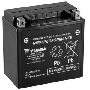 Batterie YUASA YTX14H SLA AGM - Sans Entretien - Prête à l'emploi.