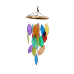 Feuille arc-en-ciel et goutte de bambou- Vendu par 1