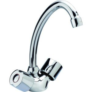 Robinet évier - SIDER - Equinoxe - Bec tube - Têtes à clapet - Débit 14,4 l/min - SIDER