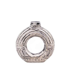 Vase Rond en Forme de Donut - Crème 18cm- Vendu par 1