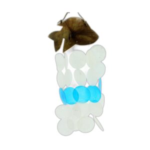 Carillons Éoliens Noix de Coco & Capiz - Dauphins Bleus - 30 cm- Vendu par 1