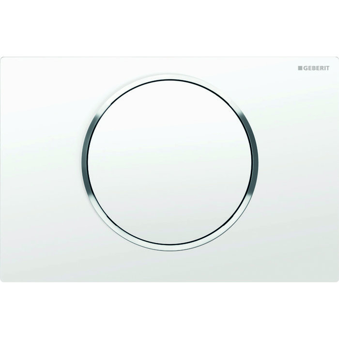 Plaque de commande - Geberit - Sigma10 - Interrompable - Blanc chromé - Geberit – Image 2