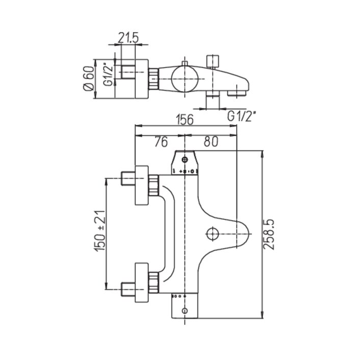 Mitigeur thermostatique hospitalier - SANIFIRST - Bain douche - Sanifirst – Image 2
