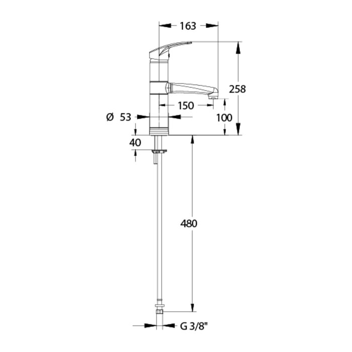 Mitigeur hospitalier - SANIFIRST - Modul'Mix - Bec fixe ou ajustable - Débit 6l/min - Sanifirst – Image 2