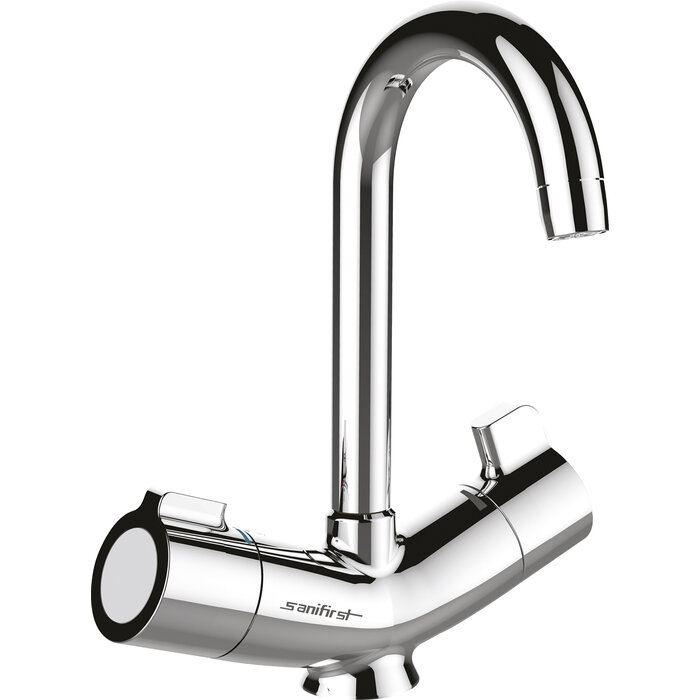 Mitigeur thermostatique de lavabo - SANIFIRST - Mastermix - Monotrou - Sans vidage - Sanifirst