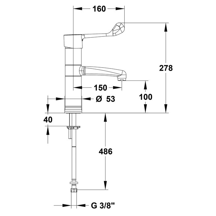 Mitigeur thermostatique - SANIFIRST - Modul'Mix - Monocommande - Bec bas - Sanifirst – Image 2