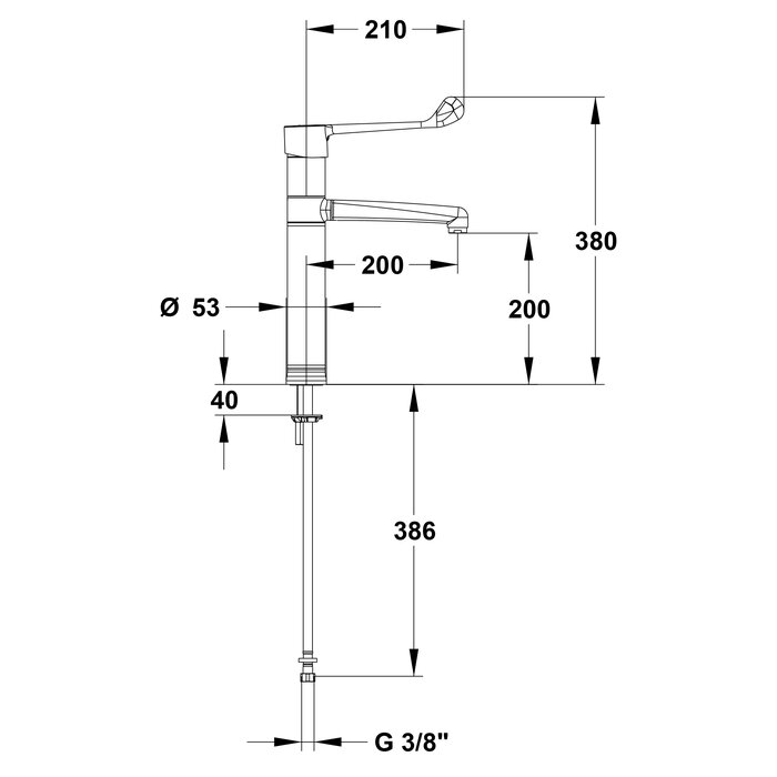 Mitigeur thermostatique - SANIFIRST - Modul'Mix - Monocommande - Bec haut - Sanifirst – Image 2
