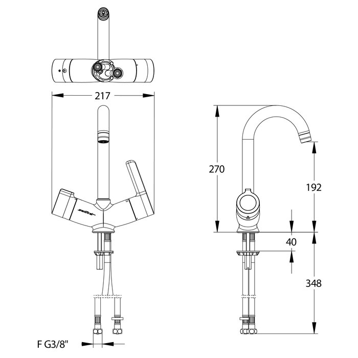 Mitigeur de lavabo thermostatique - SANIFIRST - Mastermix - Sur plage - Manette longue - Sanifirst – Image 2