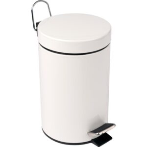 Poubelle à pédale - PROBBAX - Epoxy - Blanc - 3 L - Probbax